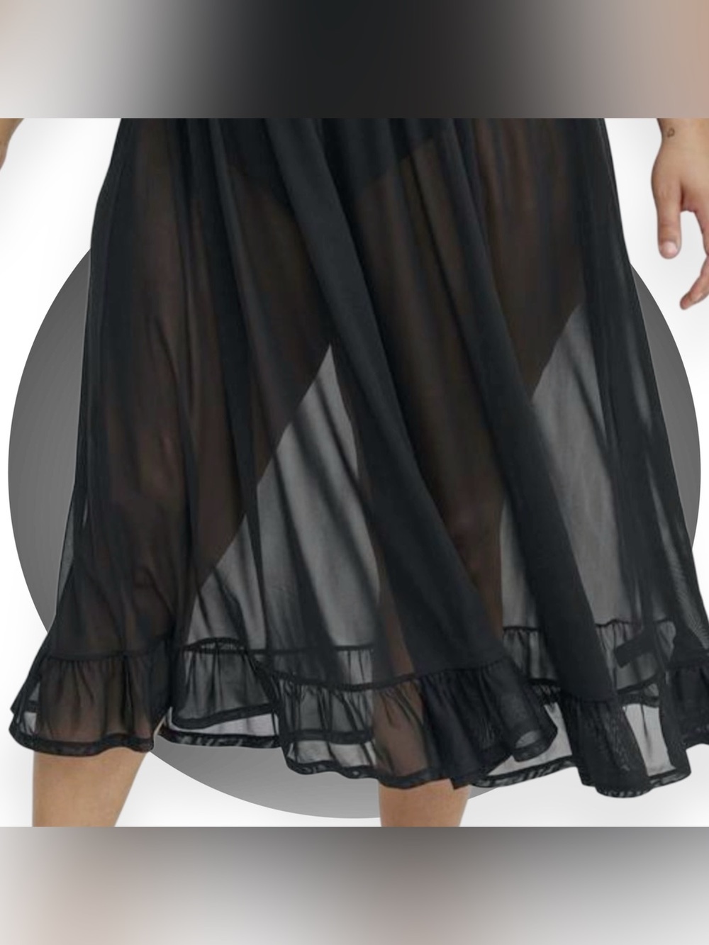 NWT • TORRID • MESH SMOCKED SWIM Mesh MAXI COVER-UP - Picture 5 of 8